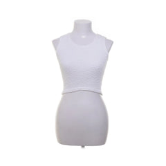 No Boundaries | Witte structuur crop top