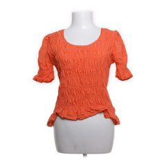 Cream | Oranje gerimpelde zomertop