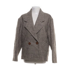 Erwt jas | Grijze wollen overslagjas