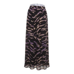 Kaffe | Zwarte Dierenprint Maxi-rok