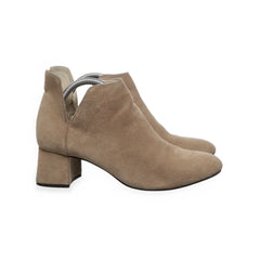 Zara Trafaluc | Beige Suède Enkellaarsjes