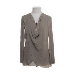 Patrizia Pepe | Grijze Blouse met Drapeerhals