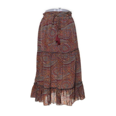 Black Colour | Bruine Paisley Maxi-rok