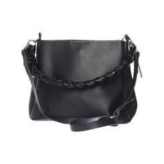 Zwarte crossbody tas met vlecht