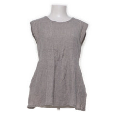 Masai | Grijze mouwloze linnen top