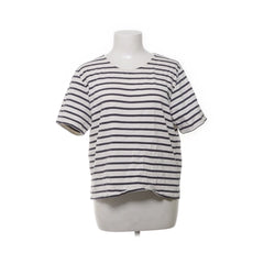 Ganni | Wit-zwart gestreept T-shirt