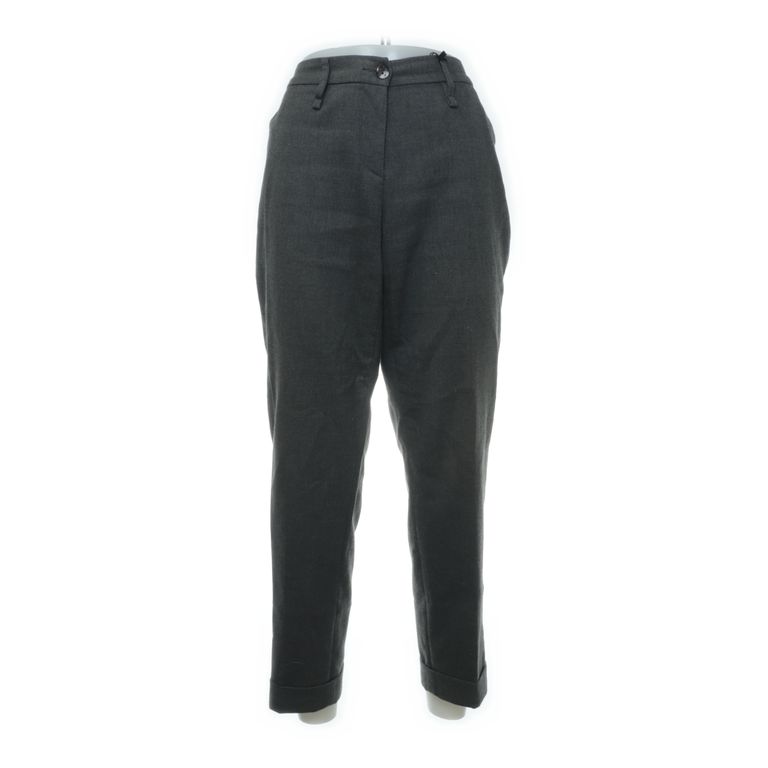 Vanilia | Zwarte pantalon met omslag
