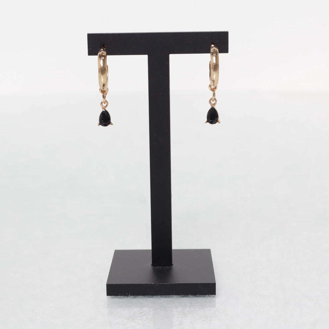 Goud, Zwart - Oorbellen
