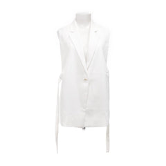 Zara | Witte Mouwloze Blazer