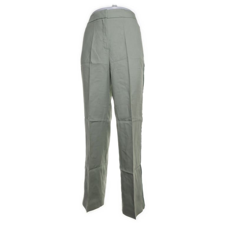 Massimo Dutti | Lichtgroene hoge taille broek