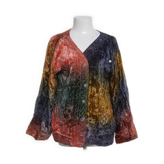 Beige, Blauw, Meerkleurig - Cardigan