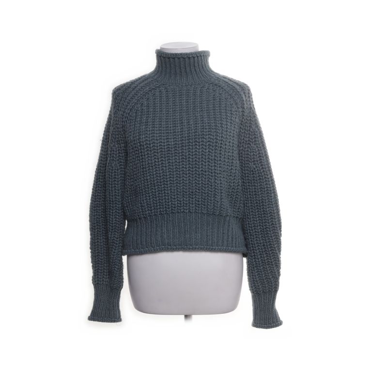 H&M | Groene gebreide coltrui